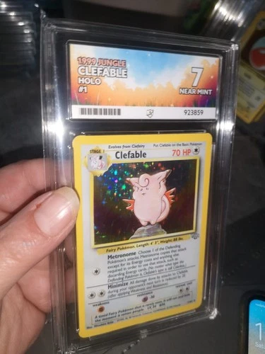 Clefable Jungle 1999 Holo Ace Grade 7 #1 Pokemon Card WOTC Vintage Rare