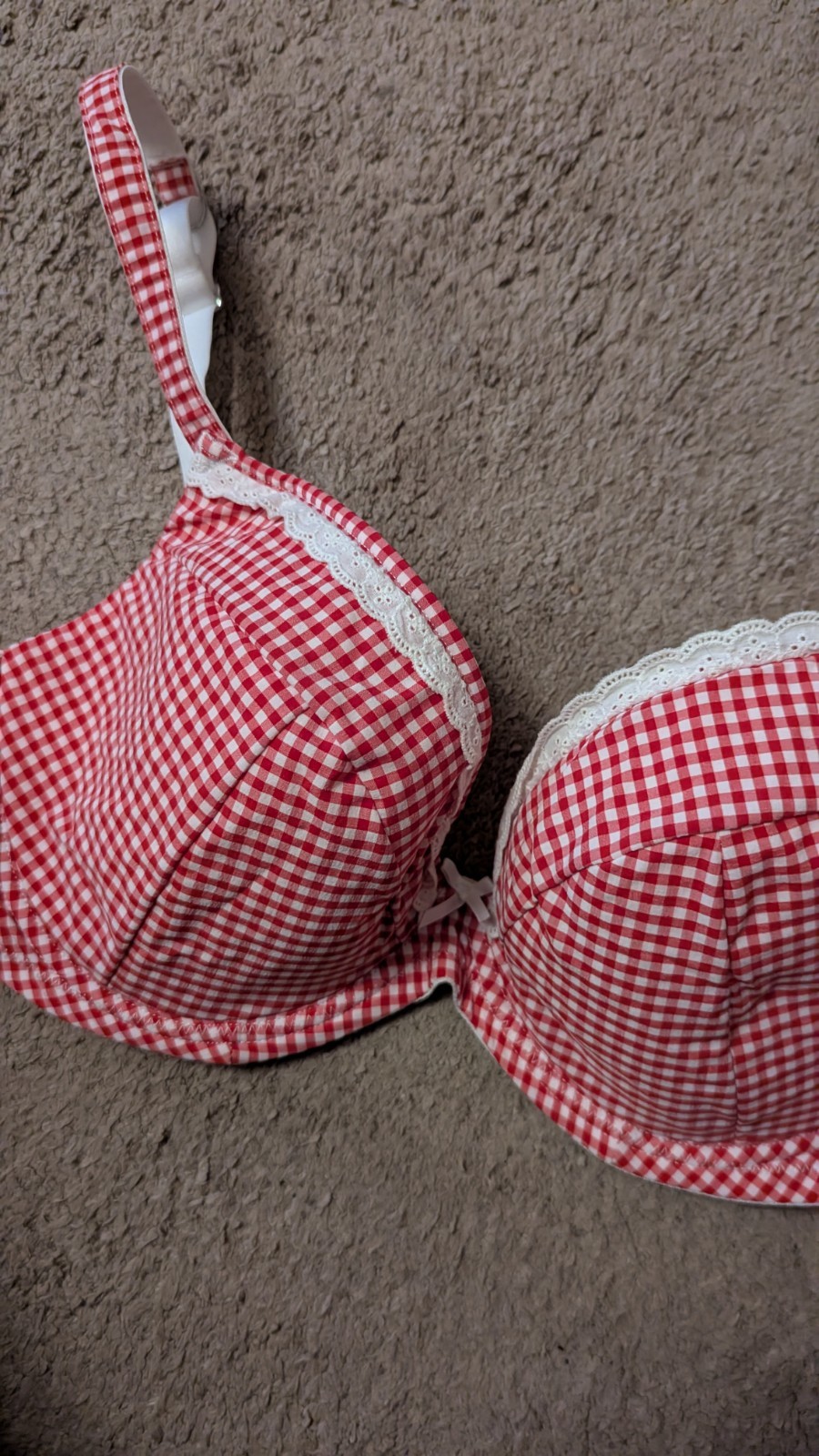 32G RED WHITE  CHECKED BOUX AVENUE UNDERWIRED  BRA  BNWOT RRP £28 SALE image 2