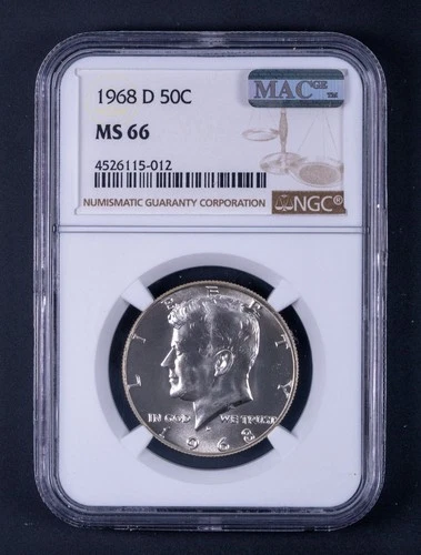 1968-D Kennedy Half Dollar 50C NGC MS66 WB012