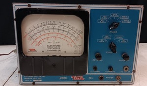 Vintage EICO Electronic Voltmeter Ohmmeter Model 214