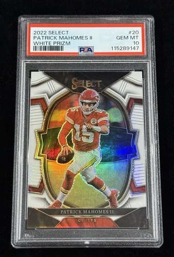 Patrick Mahomes II 2022 Panini Select White Prizm #’d/35 PSA 10 GEM MINT