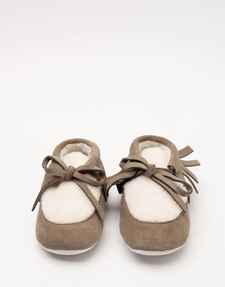 RRP€170 BURBERRY Baby Shoes EU19 UK3 US4 Contrast Leather Fringed Flat - Изображение 3 из 4