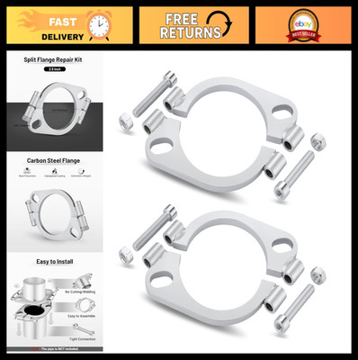 Exhaust Flange Repair Kit - Split Flat Oval Connection, Carbon Steel, 2''/2.5'' Re