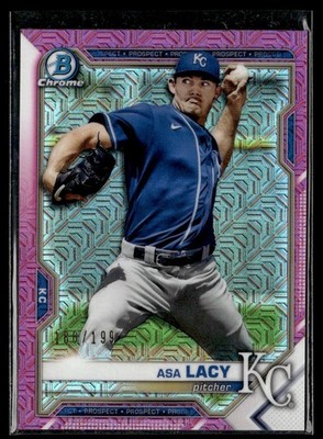 2021 Bowman Chrome Prospects Refractor Fuchsia Mega Asa Lacy 188/199 Kansas City