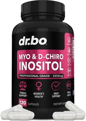 Myo-Inositol & D-Chiro Inositol Supplement Capsules - 40:1 Ratio Inositol Sup...