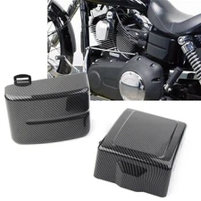 Battery Side Fairing Cover Carbon Fiber For Harley Dyna Street Bob FXDB 2006-17
