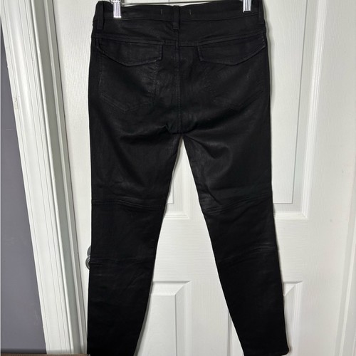 J Brand Agnes Black Moto Jeggings Zipper Detail Size 28 - Picture 5 of 7