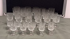 SERVIZIO  DI BICCHIERI IN CRISTALLO VINTAGE ANNI 50