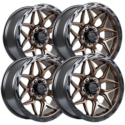 (Set of 4) Lock Off-Road Matrix 20x9 5x5''/5x5.5'' +0mm Bronze Wheels Rims