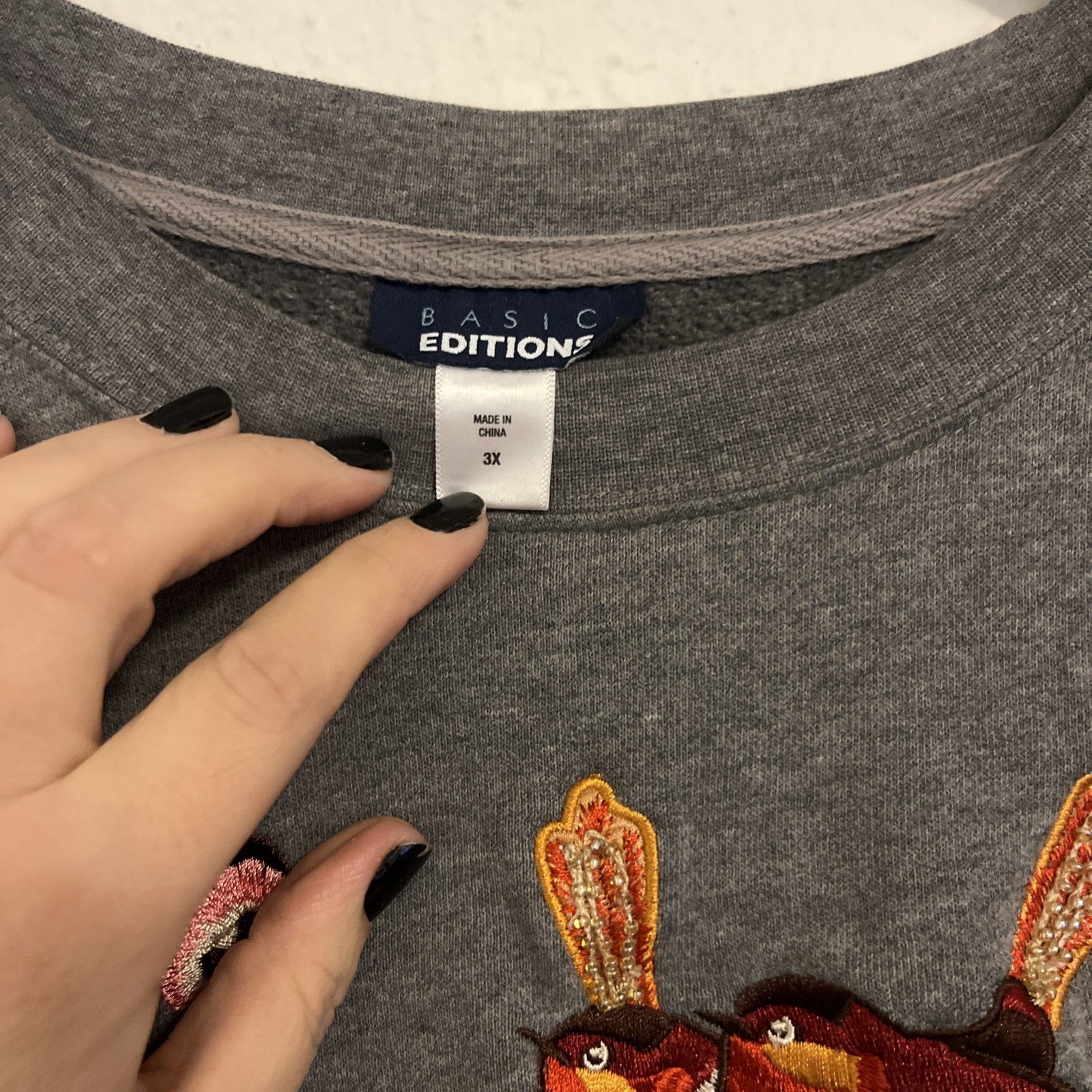 Spring bird Basic Editions Womens 3x easter Sweat… - image 3