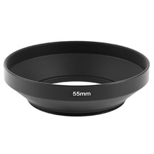 55mm Thread Metal Screw In Mount Wide Angle Lens Hood Cover Replacement
