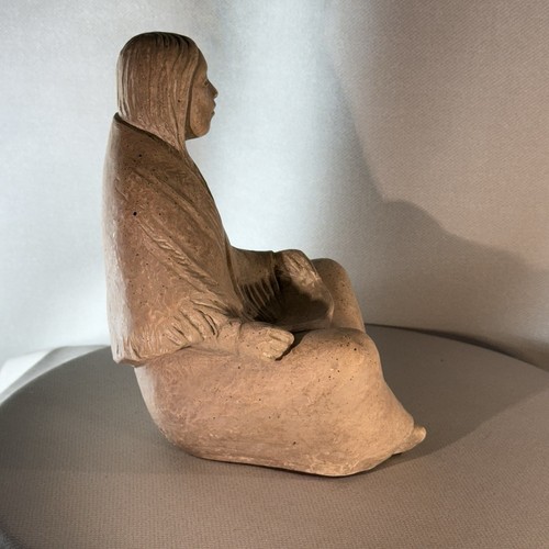 Vintage Native ACOMA Indian Woman Statue 8.75” Tall 5.6lbs READ DESCRIPTION - Picture 8 of 17