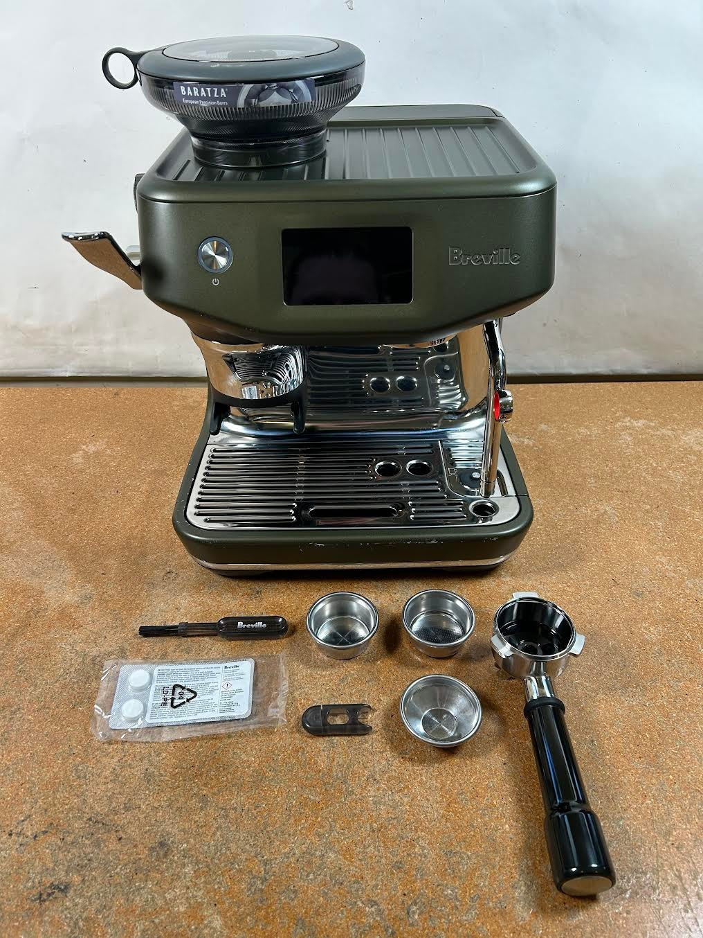 Breville Barista Touch Impress Espresso Machine BES8810LT Olive Tapenade