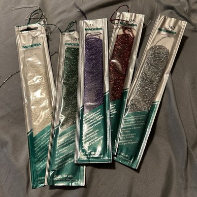 Lot of 5 Madeira W Germany Metallic Embroidery Threads