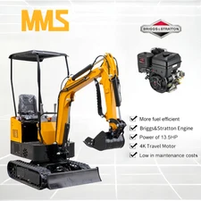 MMS 1Ton Mini Excavator with Briggs&Stratton Gasoline Engine 4K Motor 13.5HP