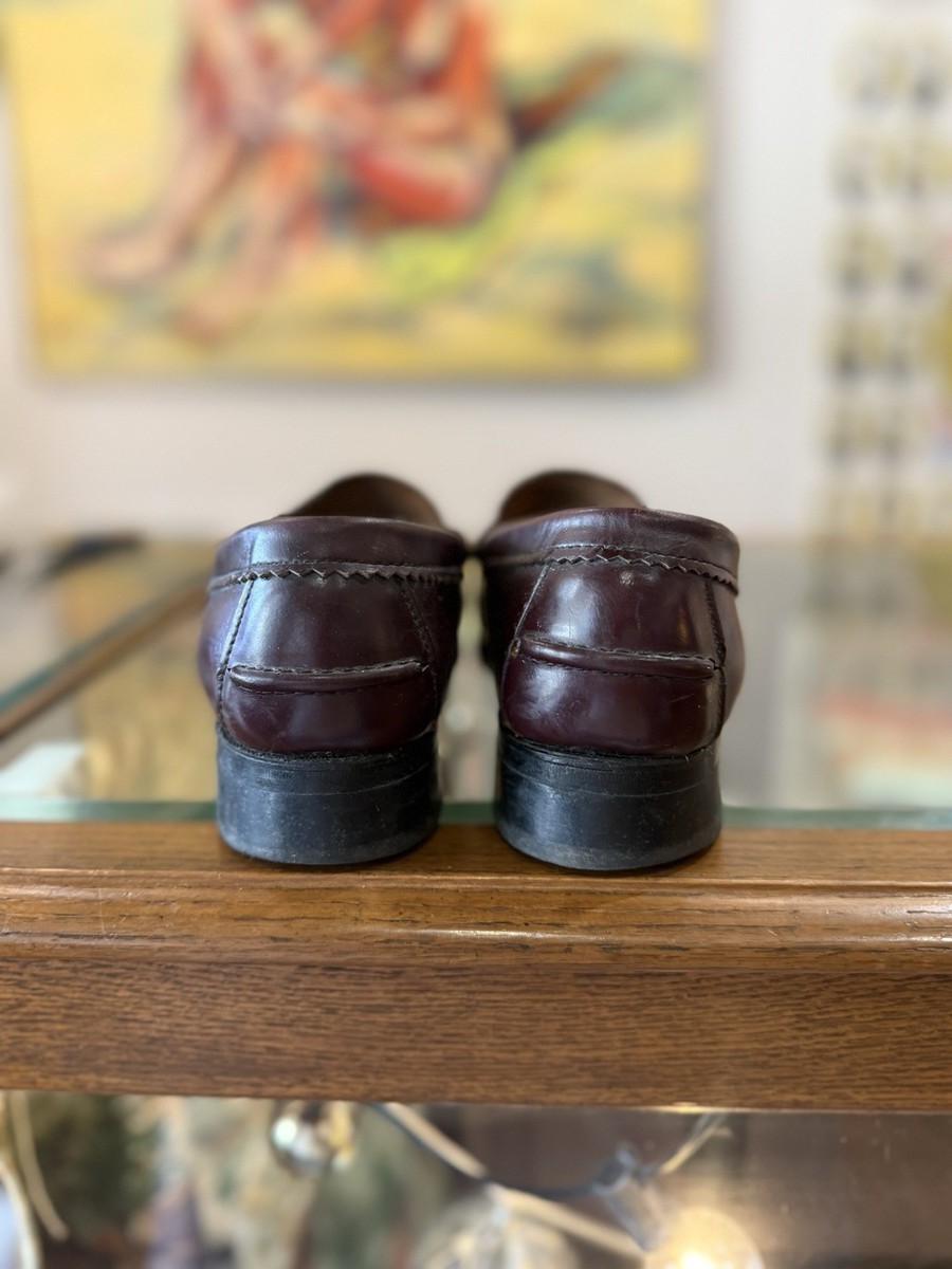 Vintage Dexter Penny Loafer Shoes Mens 8.5 Burgundy Oxblood  display picture 2