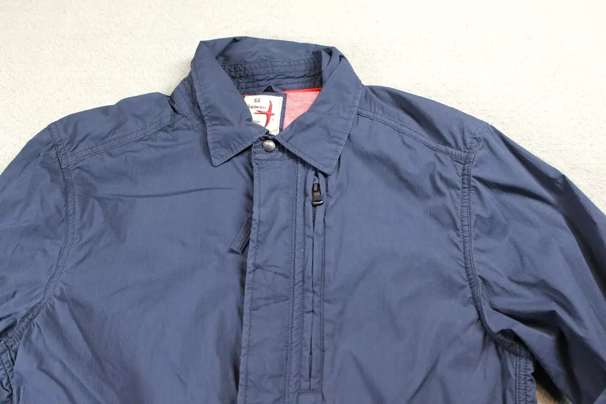 Relwen Jacket Mens Small Blu Covert CPO Sleek Windbreaker 60s