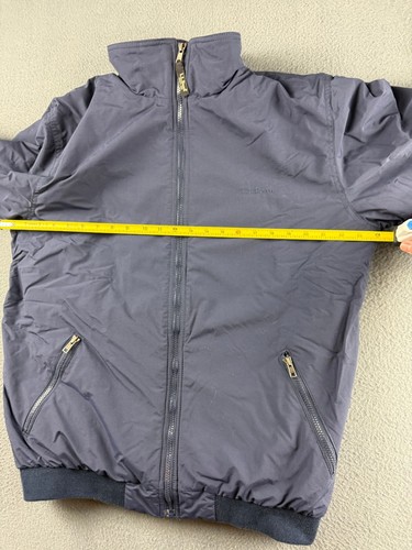 LL Bean Jacket Men's LT Blue Warm Up Fleece Lined Full Zip Bomber Outdoor Work - Picture 12 of 15