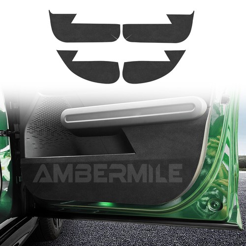 For Mini Countryman U25 2024-2025 Door Anti-Kick Pad Sticker Trim Suede Black