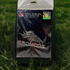 NFL Denver Broncos Vehicle 3D Chrome Plastic Emblem By Team ProMark New & Sealed
