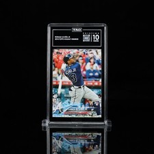 2018 Topps Holiday HMW50 Ronald Acuna Jr. RC Rookie TAG 10 PRISTINE