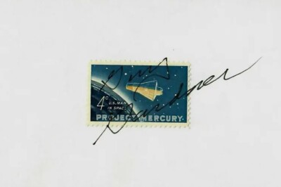 ''Shuttle Astronaut'' Colonel Guy Gardner Hand Signed 3X5 Card With RARE Stamp COA