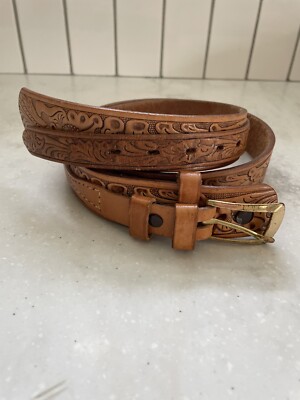 Belt Justin Top Grain Cowhide 520a 36 Brown Leather Belt Cowboy
