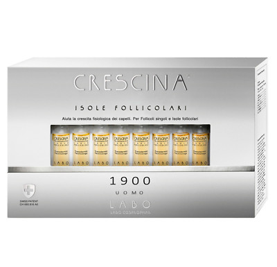Labo Crescina Hair Regrowth Treatment Follicular Islands 1900 Man 20 Ampoules