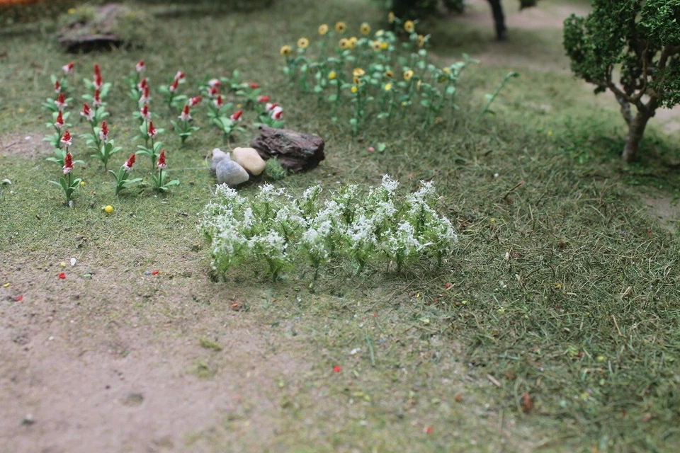 MP SCENERY 32 Cow Parsley N Gauge 1/4" Tall Flower Plants Railroad Farm Layout - Image 3 of 4