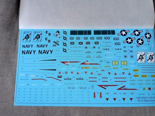UpRise Decals UR72286 - DECAL F-14A Tomcat VF-41 Black Aces Pt.1 1/72 - Picture 2 of 6