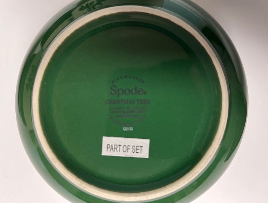 Spode Christmas Tree Stacking Bowls Set/4 Jumbo Cereal, Dessert NEW