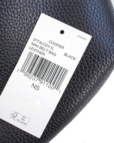 Michael Kors Borsa Bauchtasche Cooper Mini Belt Bag In Pelle Nera Nuova - Foto 11 di 11