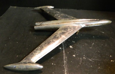 Vintage 1956 Oldsmobile 88 Chrome Rocket Hood Ornament Some Rust Good Condition