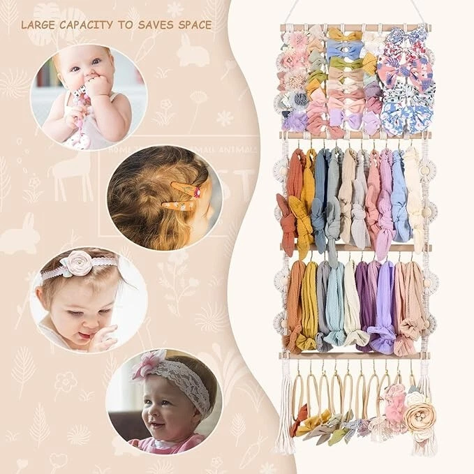 头饰发带蝴蝶结配件收纳盒储物壁挂装饰 — 第 3/4 张图片