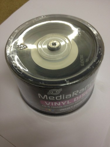 50 x Mediarange Black Bottom Vinyl CD-R blank discs White Printable 52x 700MB - Afbeelding 3 van 3