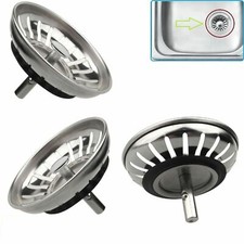 2X Premium Kitchen Sink Replacement Drain Waste Plug Basin Stainer Basket Filter