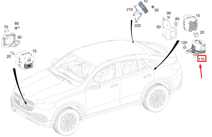 MERCEDES-BENZ GLE W167 Interior Sound Generator A1679063804 NEW 