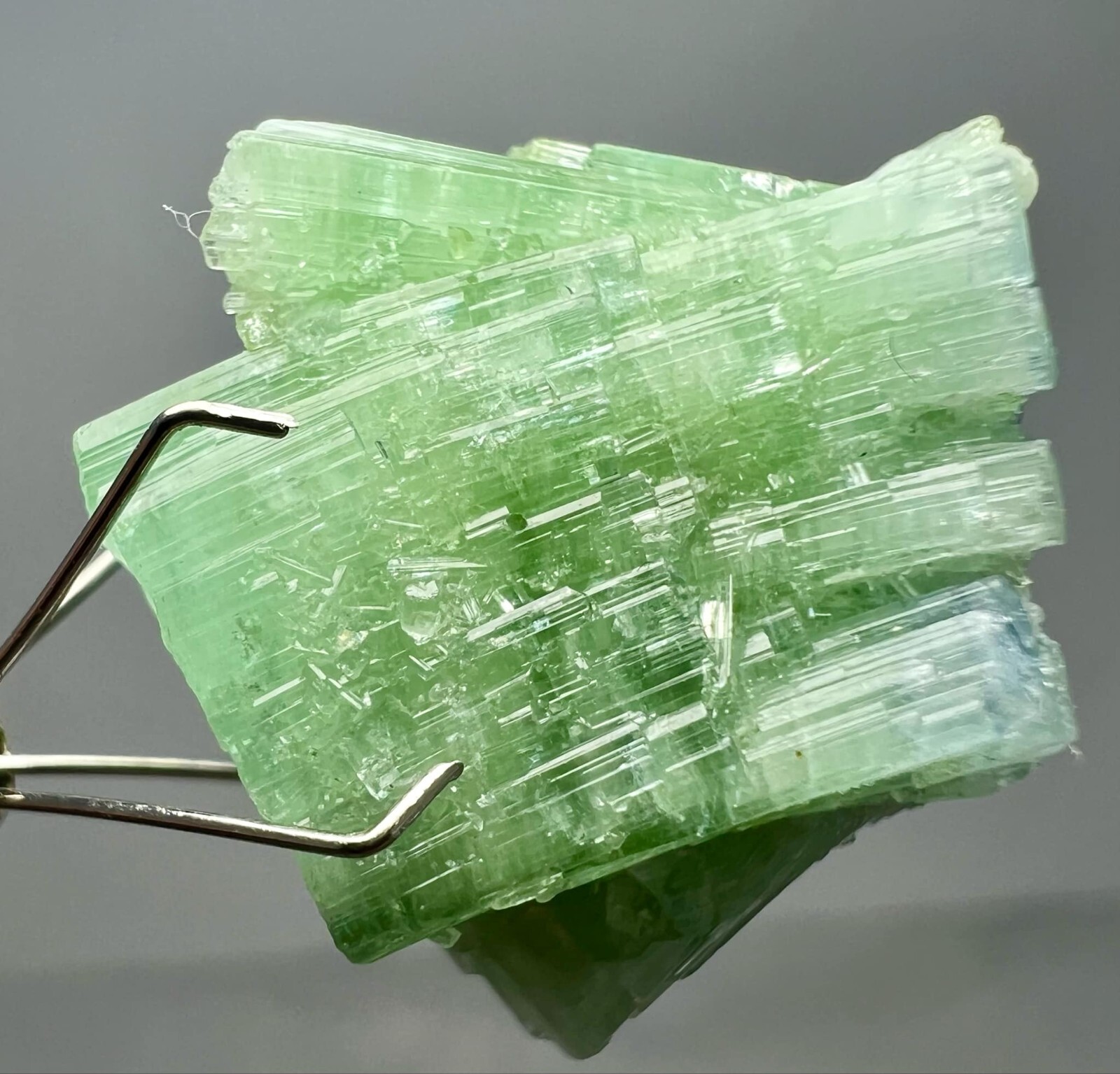 30 Carat Ultra Rare !!! Green Tourmaline Crystals Bunch From Kunar @Afg