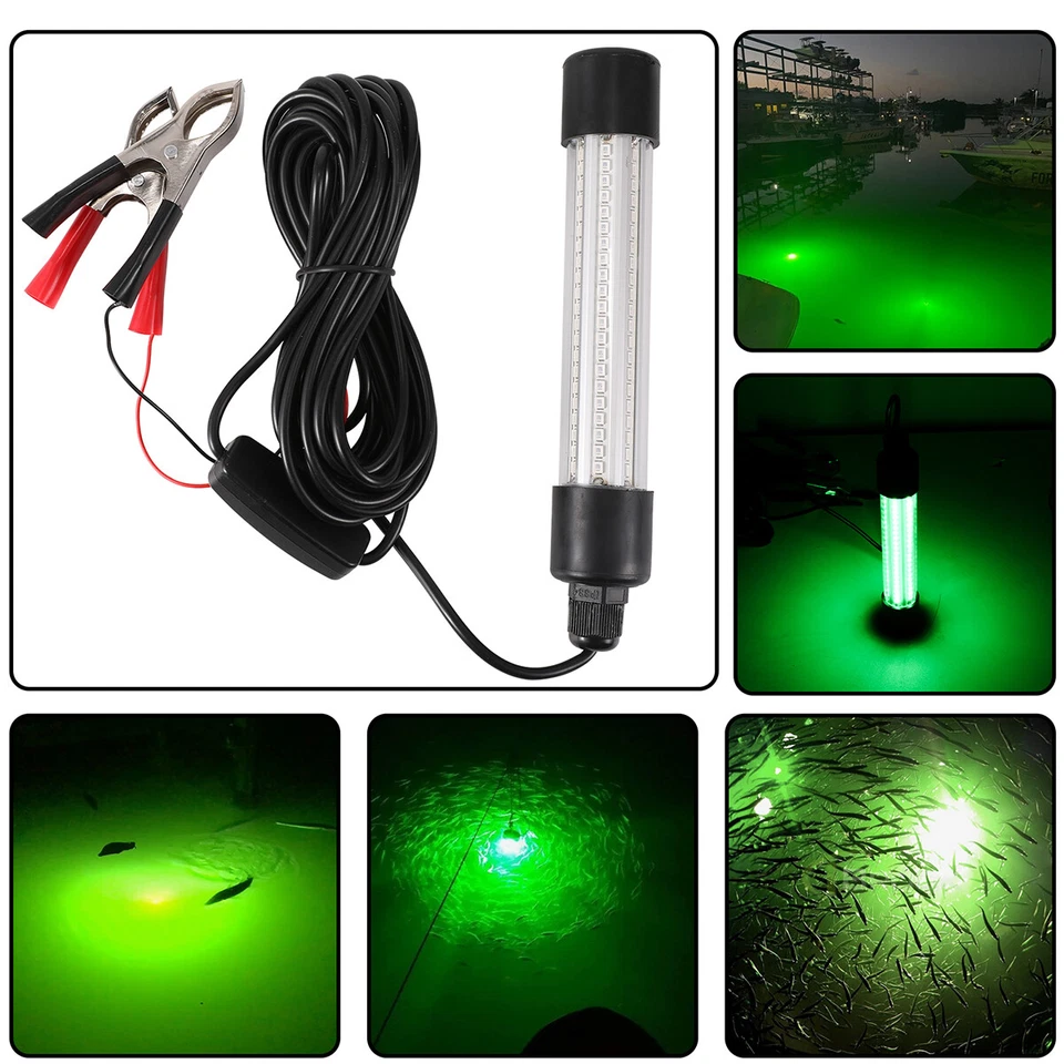 9000000LM 12V Green LED Underwater Submersible Fishing Light Night Crappie Lamp - Image 2 of 4
