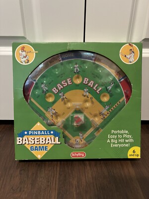 Schylling PLAY BALL Baseball Table Top Pinball Game 2001