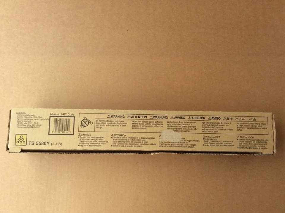 ¡Nuevo! Cartucho de tóner amarillo Muratec MFX-C4580N/C5580N, TS-5580Y A33K2M3 Foto 4 de 4