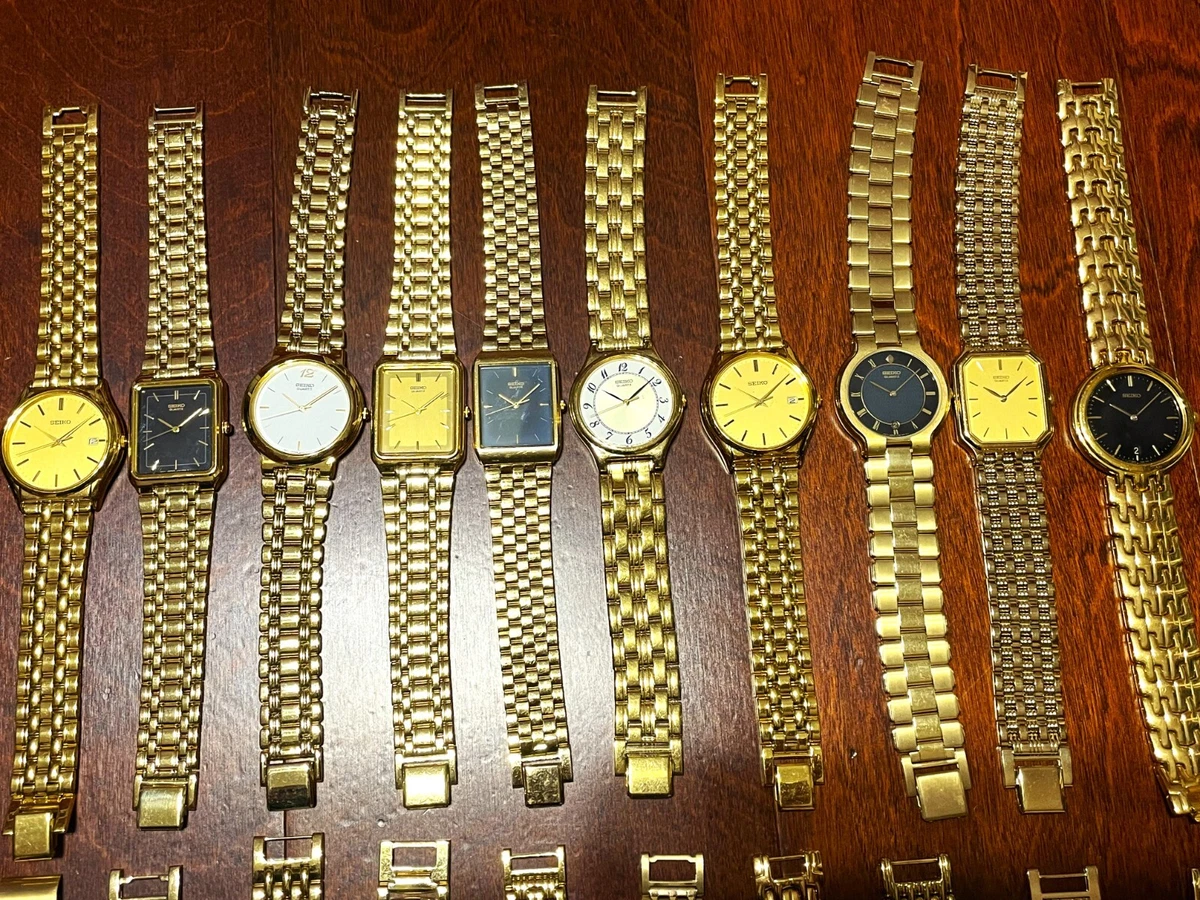 SEIKO MEN S 30 LOT SALE NO MOVEMENT SAMPLE ANALOG QUARTZ DRESS