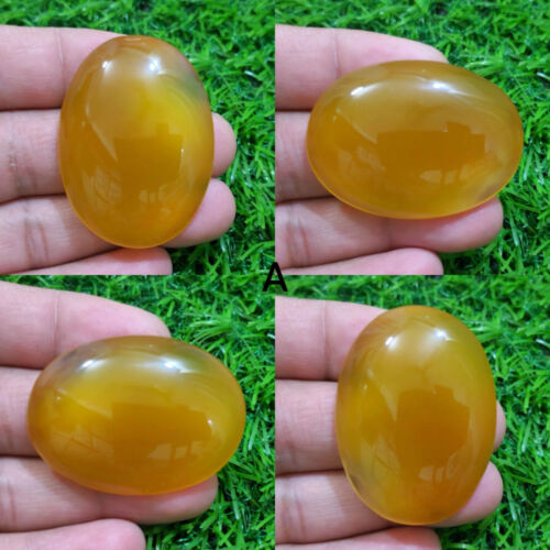 Beautiful Huge Yellow Onyx Oval Shape Cabochon Loose Gemstone Jewelry For Making - Picture 6 of 13