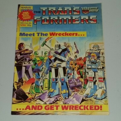 TRANSFORMERS BRITISH WEEKLY #82 11TH OCTOBER 1986 MARVEL UK COMIC