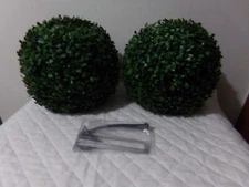 Boxwood 11 In. Artificial Foliage Ball Hedges 2 Pieces | Decor Naturae new