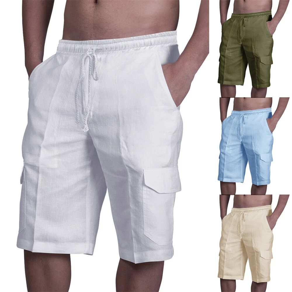 Men Cargo Shorts Casual Fashion Straight Combat Pants Summer Pants Outdoor Wear