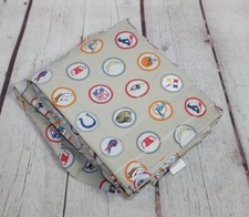 Pottery Barn Teen PB Teen NFL Football Twin Sheet Set Fitted  Flat khaki