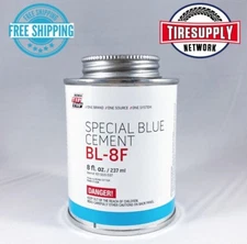 BL-8F Rema Special Blue Cement (8 oz. Can) USA Rubber Bonding Tip Top
