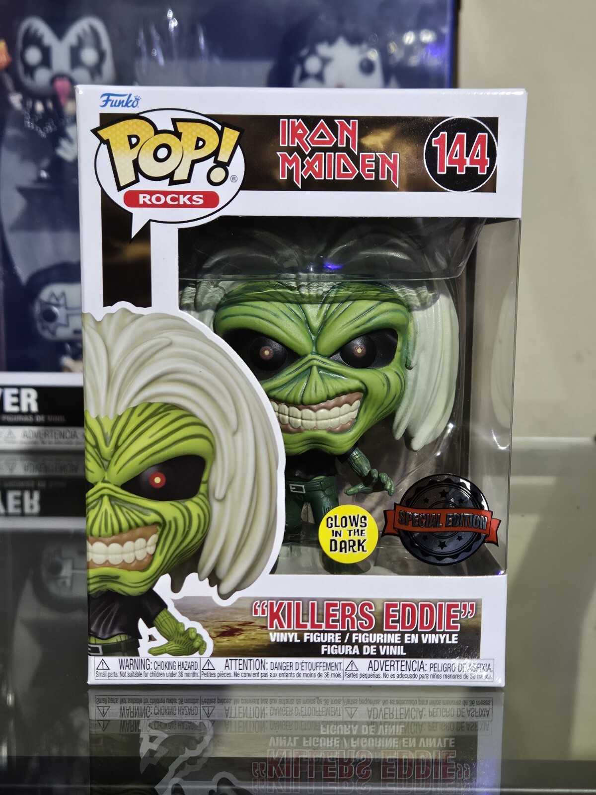 Funko Iron Maiden Killers Eddie Gitd Glow In The Dark Figure #144 Special Ed.