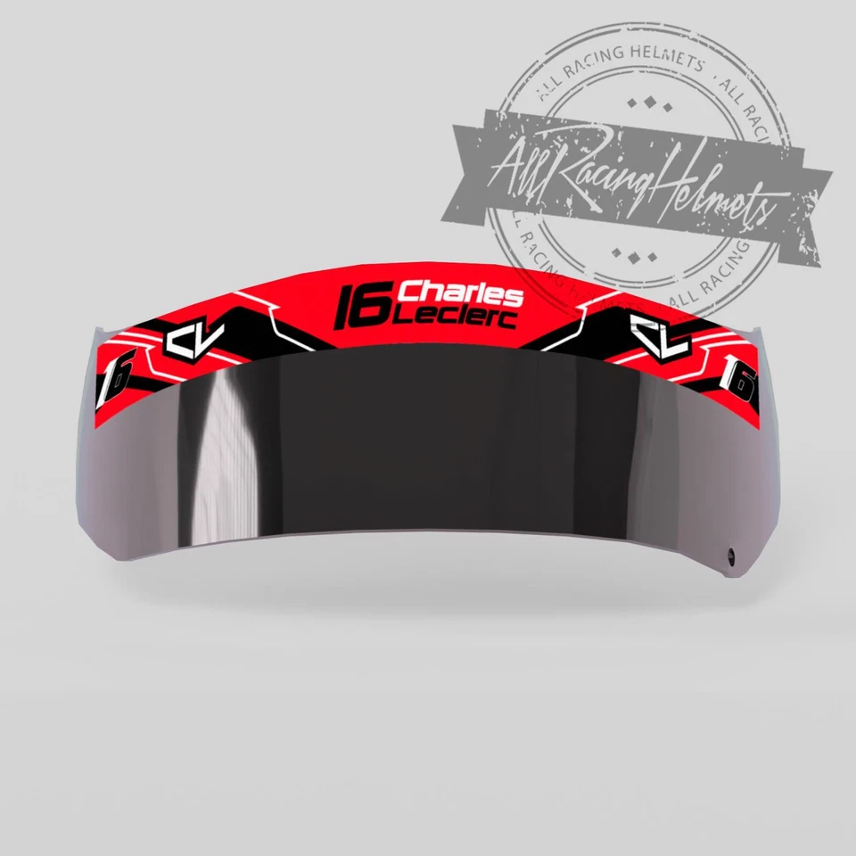 Charles Leclerc F1 Helmet Visor Sticker Decal Strip Custom Set HQ Printed Vinyl - Image 2 of 2